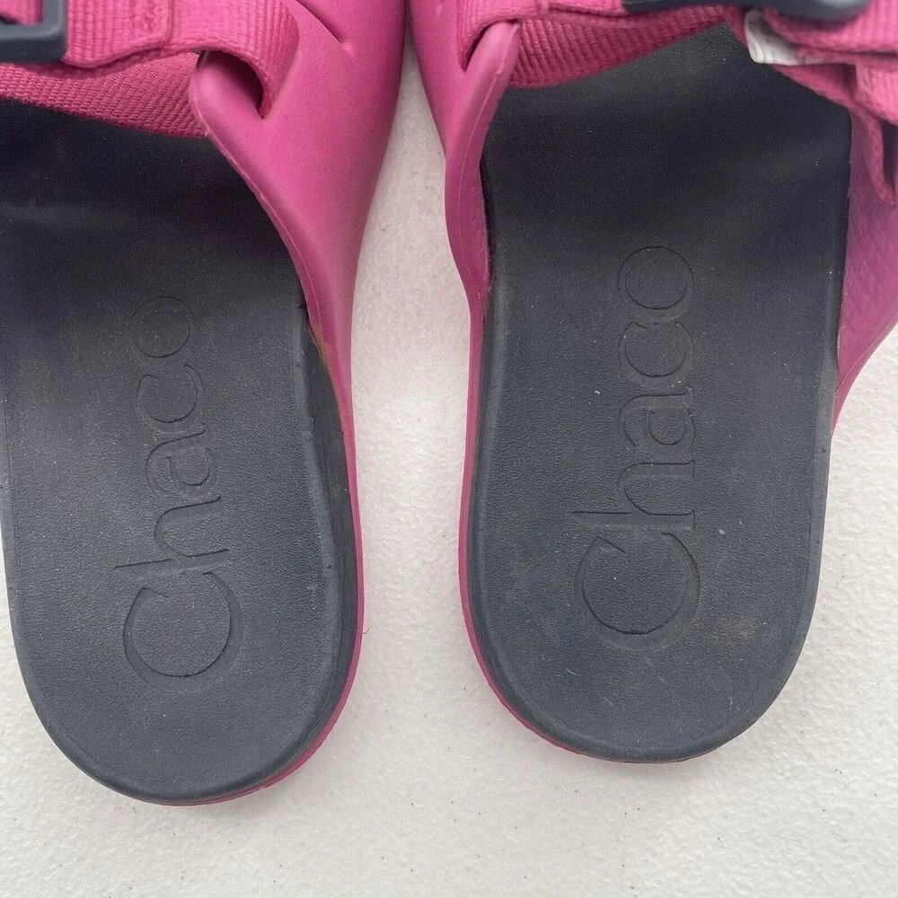 Chaco Chillos Slide Kids Junior Size‎ 1 Sport Sandals Magenta Pink JCH180316